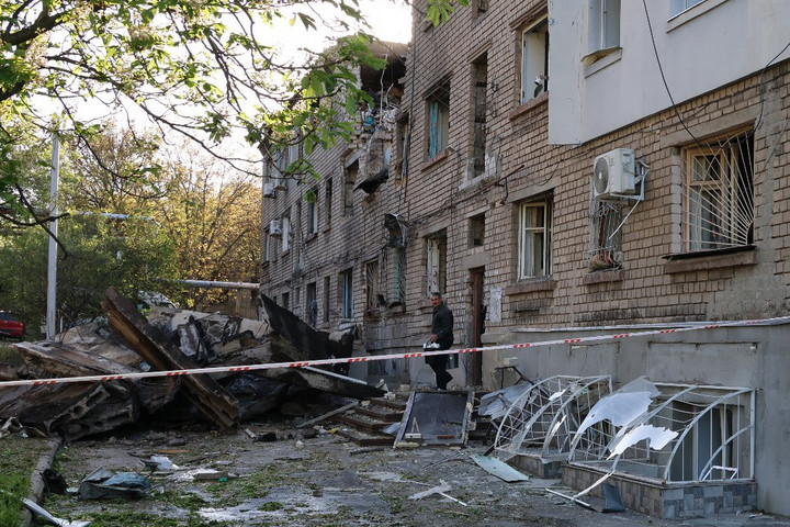 Fotó: AFP/Stringer Jelentős dróncsapás érte Zaporizzsját