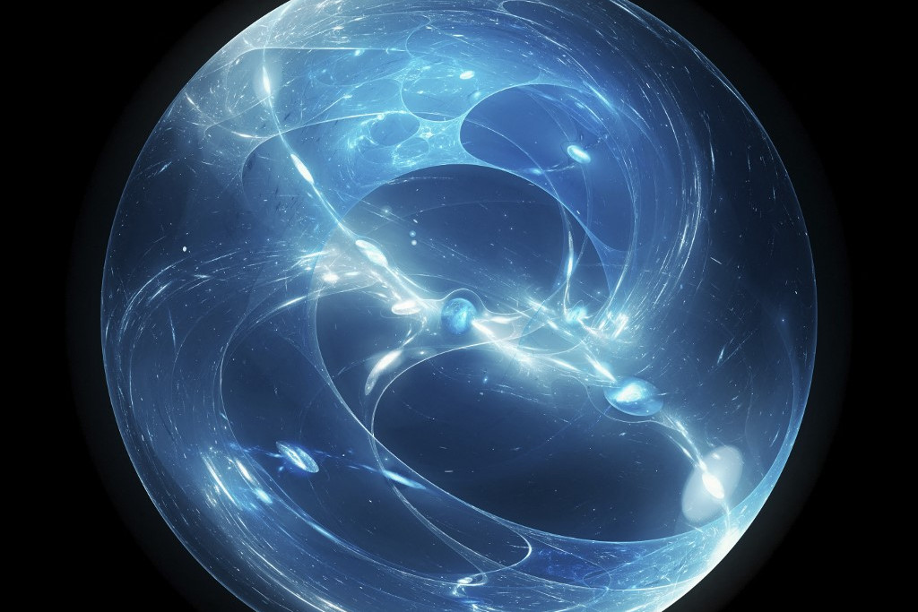 Fotó: SAKKMESTERKE / SCIENCE PHOTO LIBRA / AAT / Science Photo Library via AFP Többdimenziós energiagömb, absztrakt illusztráció.