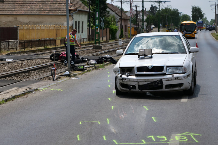 Brutális frontális baleset Soroksáron