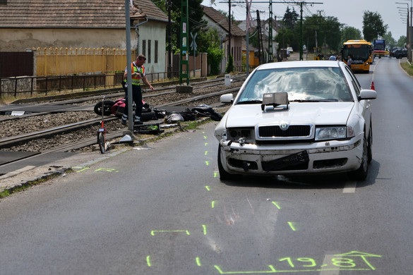 Brutális frontális baleset Soroksáron