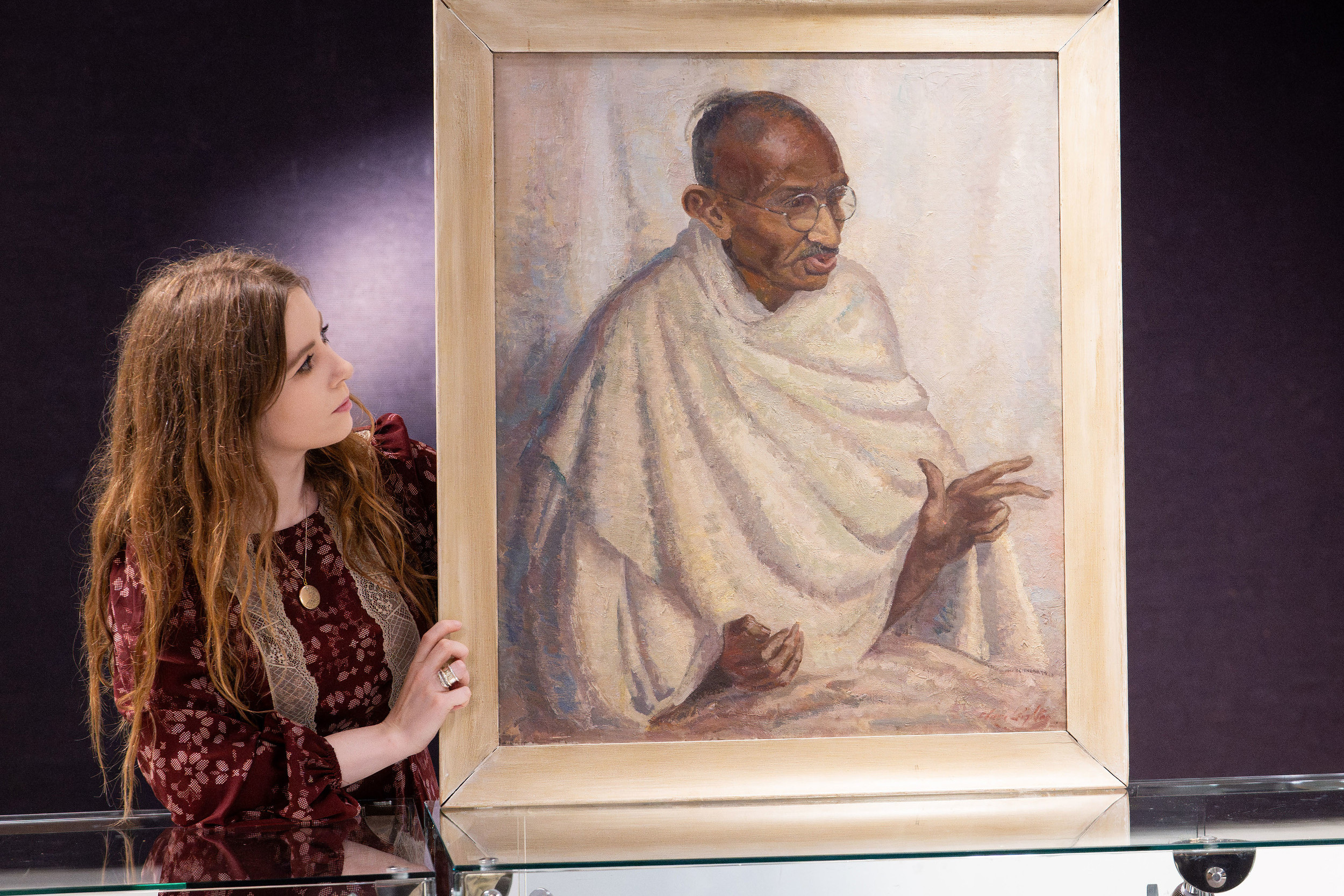 Hetven millió forintért kelt el egy Gandhi-portré Kép