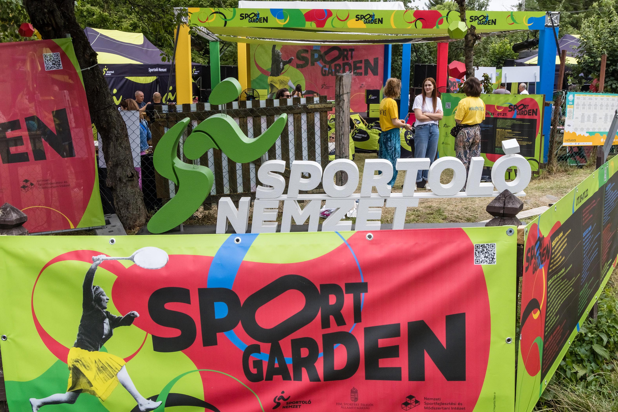 Fotó: MTI/Katona Tibor A Sportoló Nemzet Program Sportgarden rendezvényhelyszíne a 34. Művészetek Völgye fesztivál megnyitóján Kapolcson 2025. július 18-án