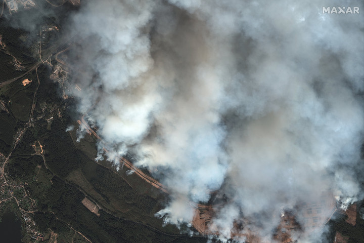 Fotó: AFP/Handout/Satellite image ©2024 Maxar Technologies Lőszerraktárakat semmisítettek meg az ukránok