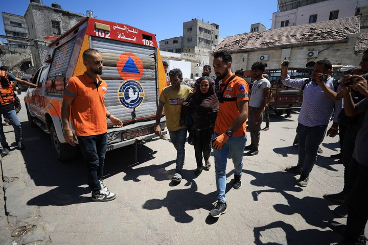 Fotó: Anadolu via AFP/Dawoud Abo Alkas Megtámadták a Gázai Humanitárius Alapítvány egyik segélyosztó helyét