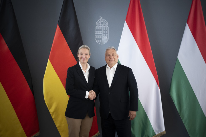 Fotó: MTI/Miniszterelnöki Kommunikációs Főosztály/Benko Vivien Cher Orbán Viktor miniszterelnök Alice Weidellel tárgyalt
