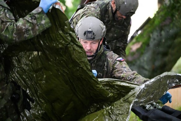 Mundért öltött a szlovák államfő