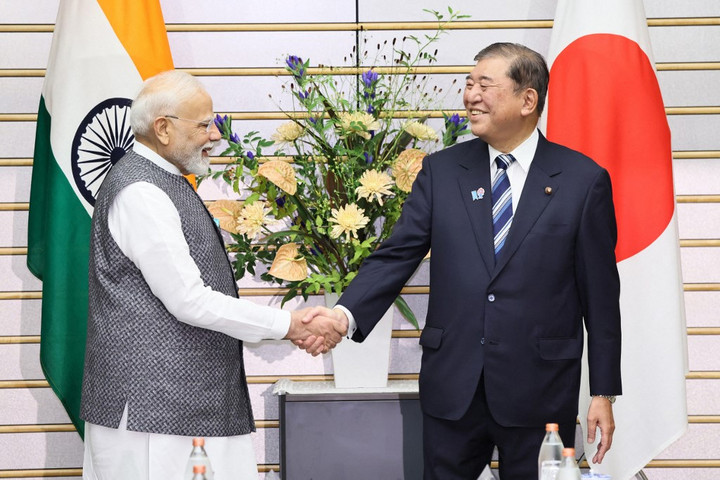 Fotó: AFP/The Yomiuri Shimbun/Yomiuri/Kaname Yoneyama Szorosabbra vonja gazdasági és védelmi együttműködését India és Japán