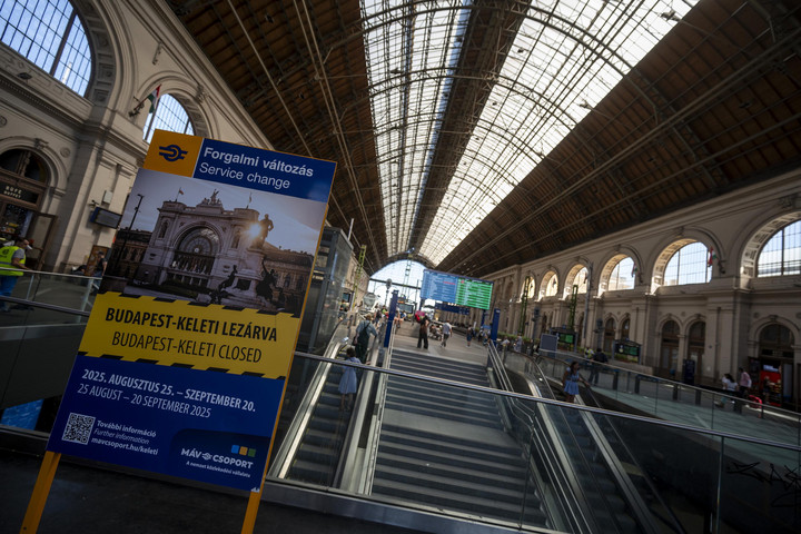 Fotó: MTI/Balogh Zoltán Négy hétre leáll a Keleti pályaudvar