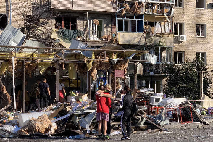 Fotó: AFP/Marina Moiseyenko Oroszország drónokkal és rakétákkal bombázza Ukrajnát