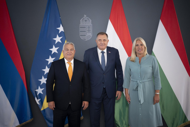 Fotó: MTI/Miniszterelnöki Kommunikációs Főosztály/Benko Vivien Cher Orbán Viktor a boszniai Szerb Köztársaság elnökével tárgyalt