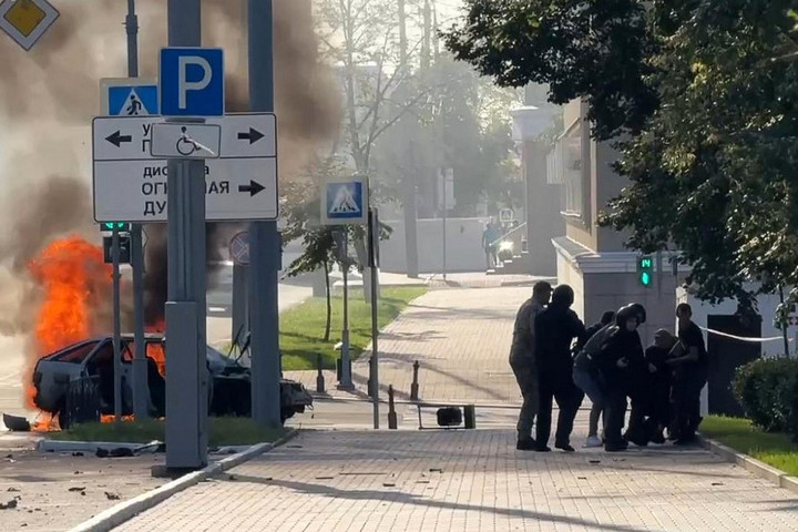 Fotó: AFP/@vvgladkov/TELEGRAM/Handout A lövészárkok víz alatt vannak