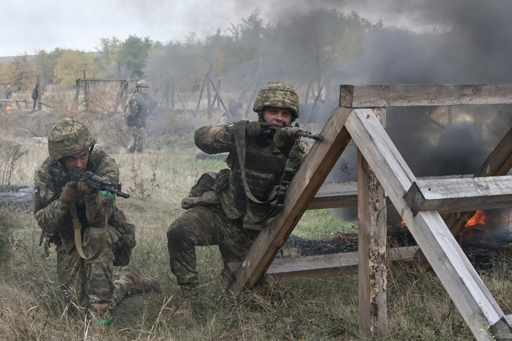 Fotó: AFP/65th Mechanized Brigade of Ukrainian Armed Forces/Andriy Andriyenko Orosz erők három települést foglaltak el a Donyecki területen