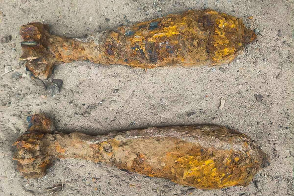 Fotó: Facebook/MH 1. Tűzszerész és Folyamőr Ezred Második világháborús gránátok kerültek elő Tatabánya és Tarján között