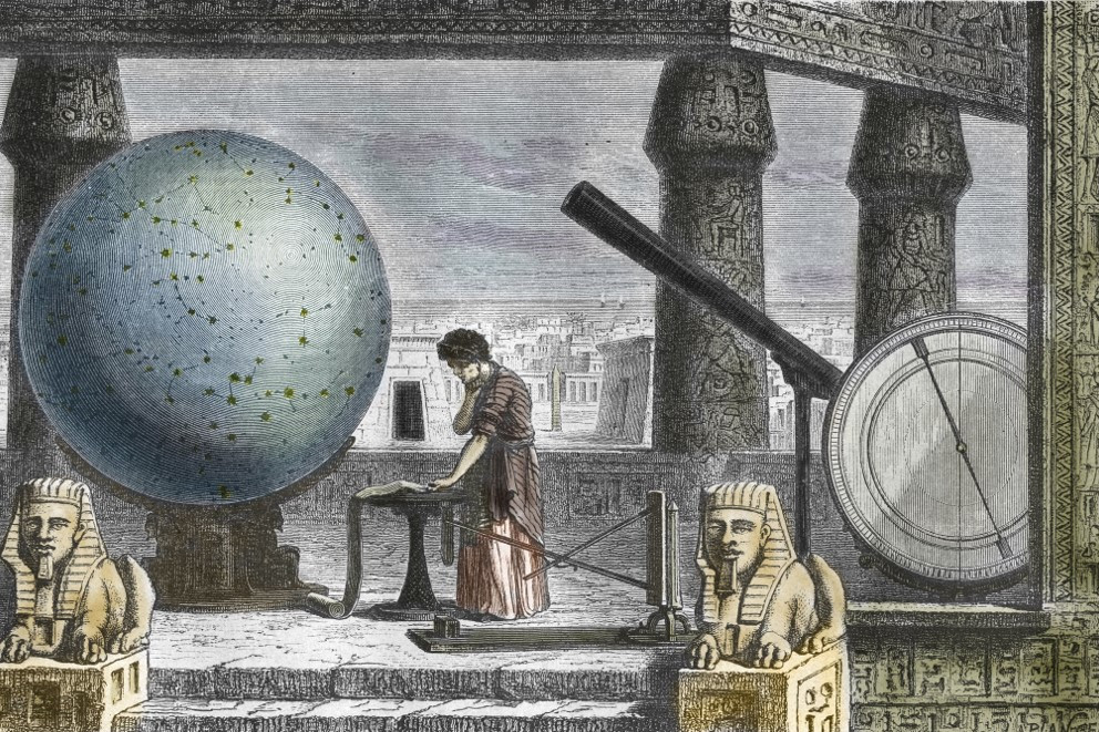 Görög tudós portréja az Alexandriai Csillagvizsgálóban, Egyiptom