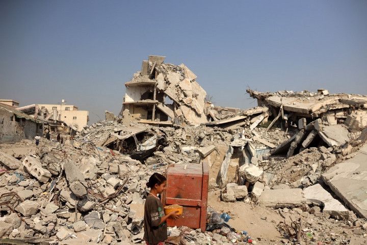 Fotó: AFP/Anadolu/Majdi Fathi Végtelen romhalmazt hagyott maga után a háború Gázában
