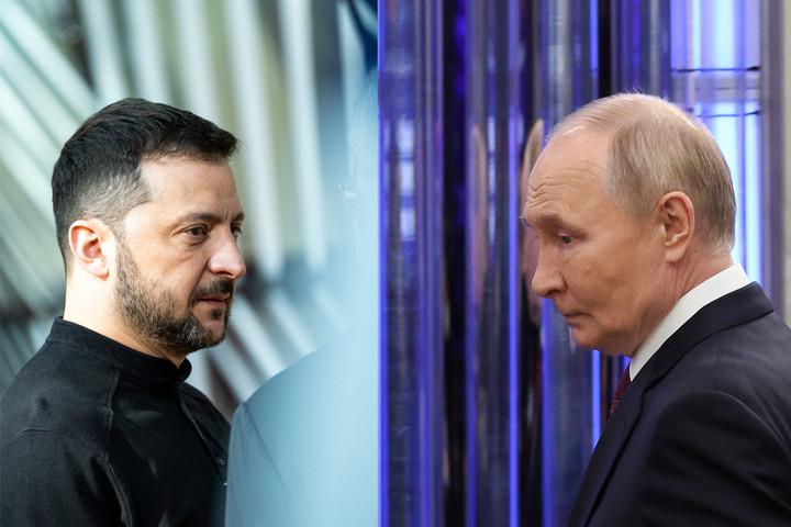 Fotó: Hans Lucas via AFP/Martin Bertrand, AFP/Pool/Evgenia Novozhenina Putyin nem tárgyal Zelenszkijjel