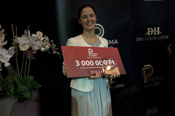 Fotó: Facebook/Szabó Veronika Átadták a Junior Prima Díjat Népművészet és közművelődés kategóriában