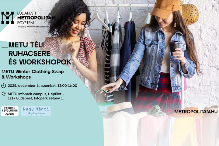 Fotó: Facebook/Budapesti Metropolitan Egyetem Fenntartható téli ruhacsere és kreatív workshopok a METU-n