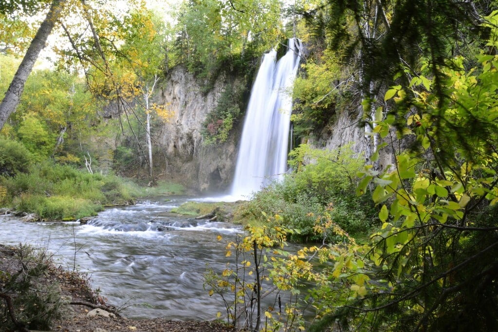 Spearfish Falls, Blackhills, Dél-Dakota, USA.