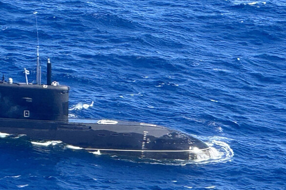 Orosz tengeralattjáró Nagy-Britannia partjainál