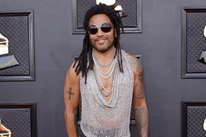 Lenny Kravitz részt vesz a 64. éves GRAMMY-díjátadón az MGM Grand Garden Arenában 2022. április 3-án Las Vegasban