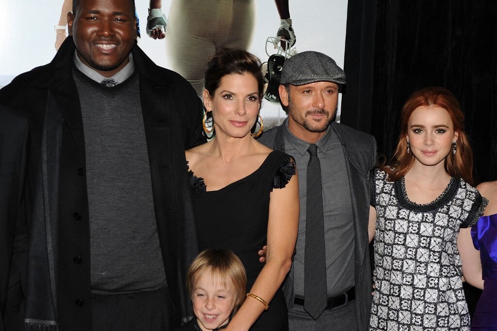 Quinton Aaron, Sandra Bullock, Jae Head, Tim McGraw és Lily Collins színészek részt vesznek A szív bajnokai című film premierjén