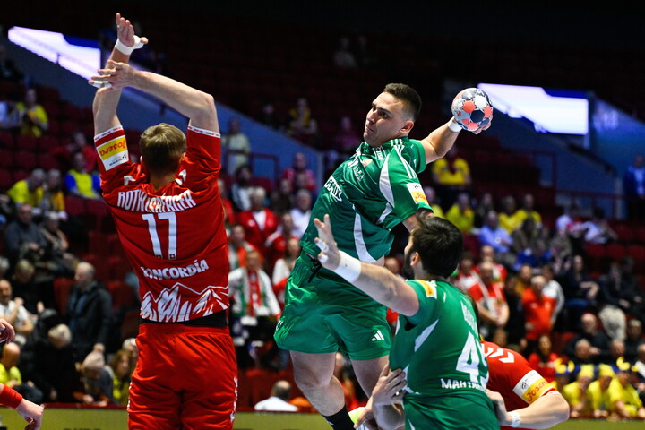 Fotó: MTI/Hegedüs Róbert Döntetlent játszott a svájci együttessel a magyar kézilabda-válogatott