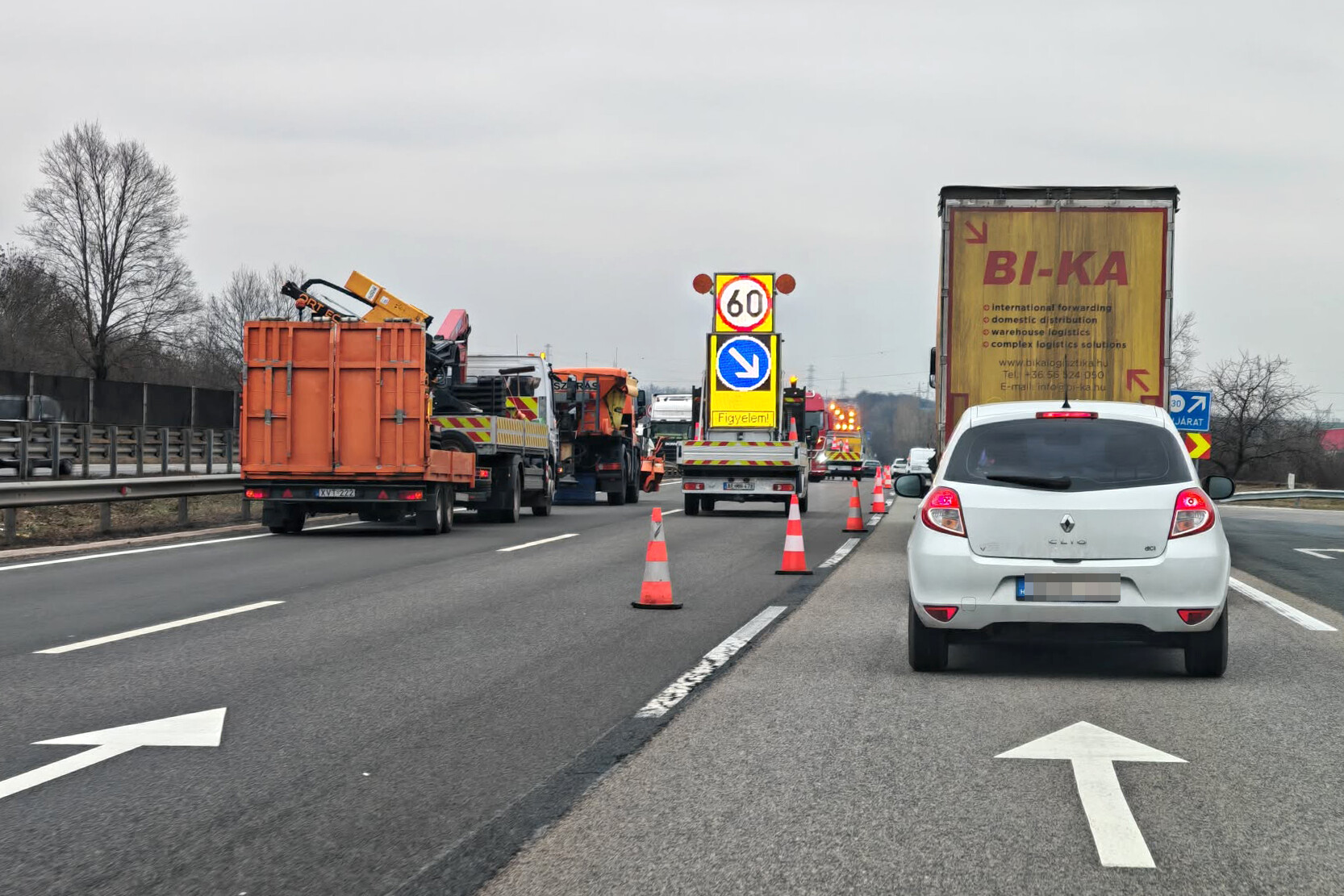 Baleset és dugó az M7-es autópályán