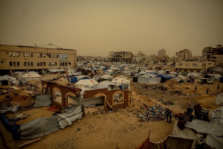 Fotó: AFP/Anadolu/Saeed M. M. T. Jaras A gázai átmeneti táborok tűzveszélyességére figyelmeztetett az ENSZ