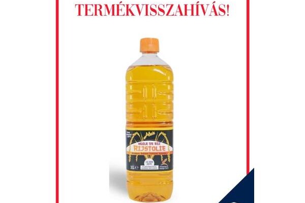 Indiából származó finomított rizskorpaolajat hív vissza a forgalmazó