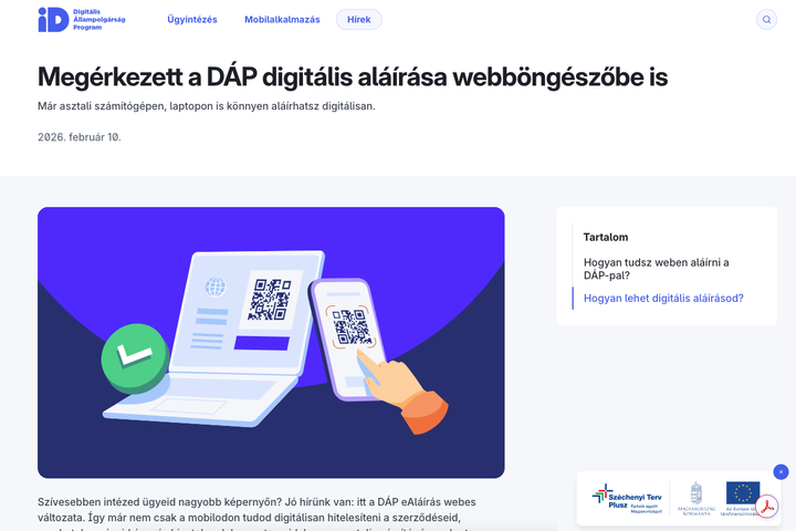 A Digitális Állampolgár weboldal most újabb fontos funkcióval bővült