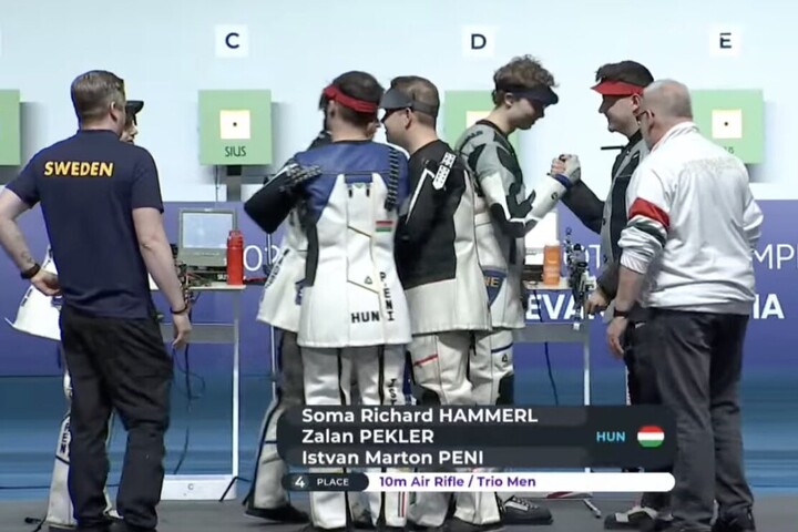 Fotó: Facebook/Hungarian Shooting Federation Nem sikerült kiharcolni a továbbjutást a férfi légpisztolyosok szóló számában