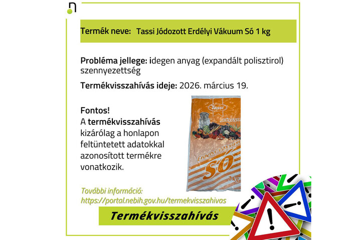 Visszahívták a Tassi márkájú jódozott erdélyi vákuum sót