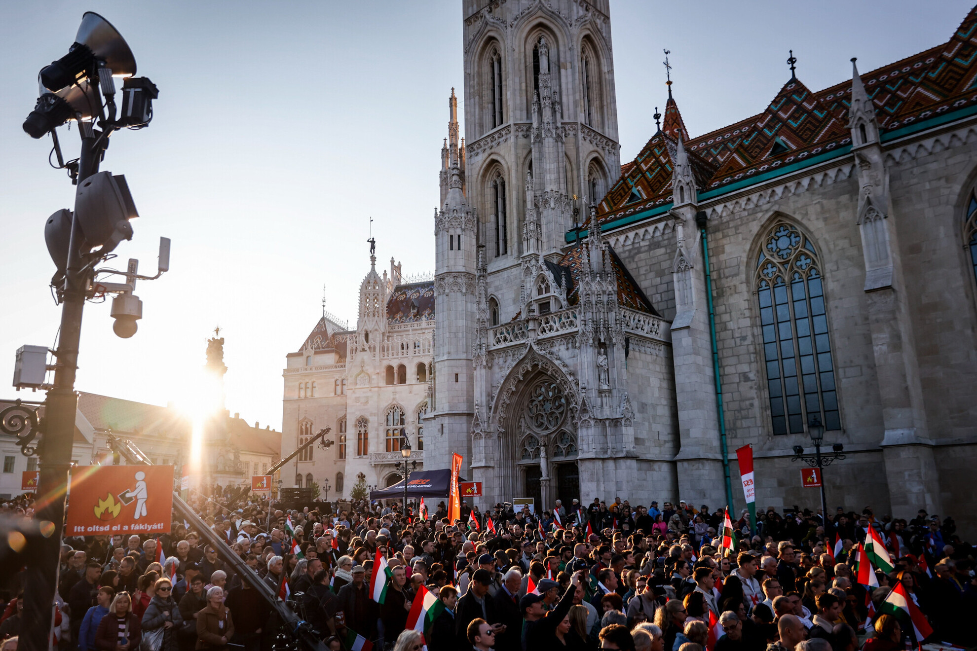 A Fidesz kampányzáró rendezvénye a budapesti Szentháromság téren