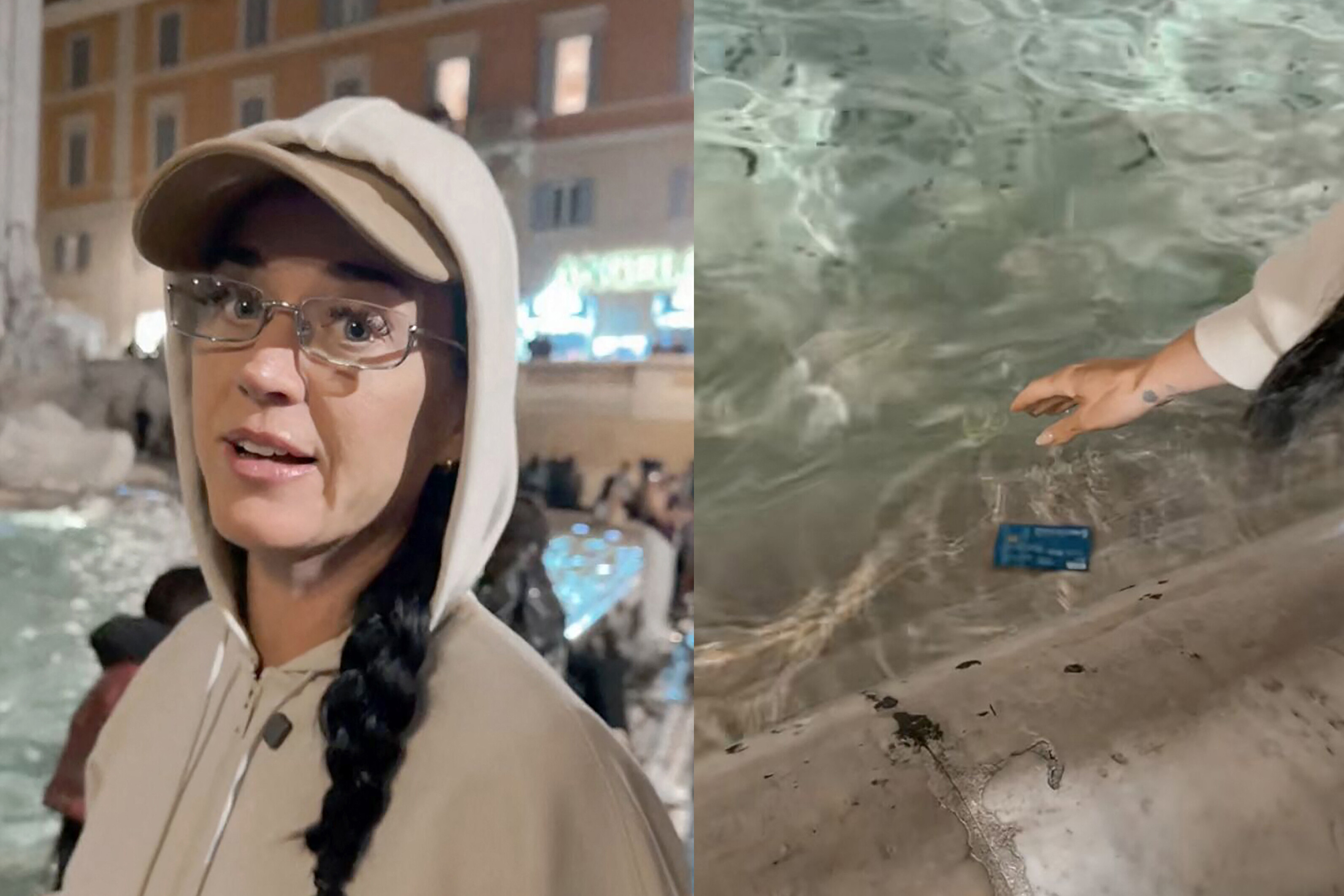 Katy Perry aprópénz helyett hitelkártyát dob ​​a Trevi-kútba + VIDEÓ