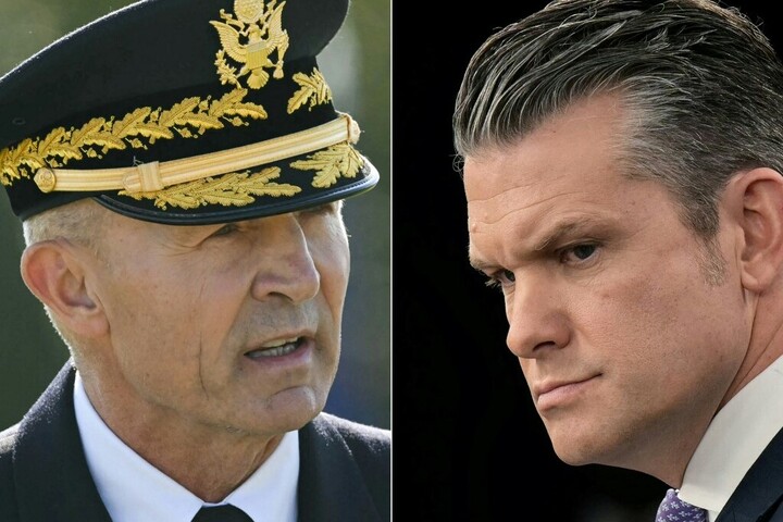 Fotó: AFP/Jim Watson and Oliver Contreras Hegseth lemondásra szólította föl a legfőbb tábornokot