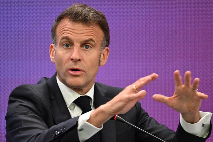 Fotó: AFP/Jung Yeon-je Emmanuel Macron méltatta az ukránok ellenállóképességét