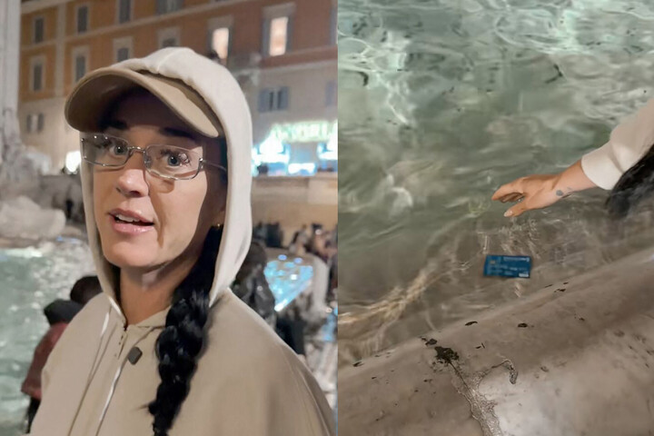 Fotó: NorthFoto/Instagram Katy Perry via Bestimage Katy Perry aprópénz helyett hitelkártyát dob a Trevi-kútba + VIDEÓ