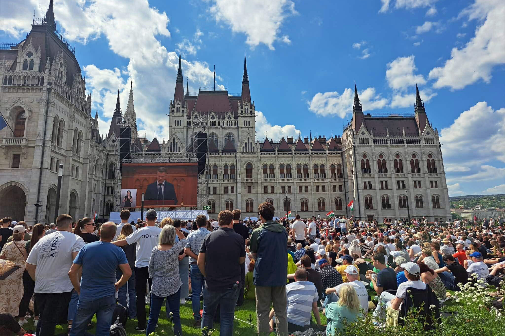 Budapest, Kossuth tér – rendszerváltó népünnepély