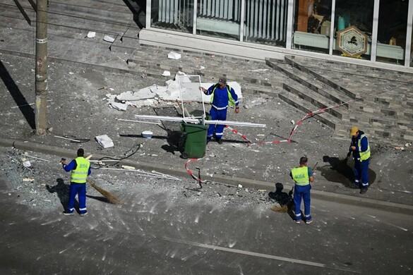Fotó: AFP/Daniel Mihailescu Orosz gyártmányú drón zuhant a romániai lakóházra