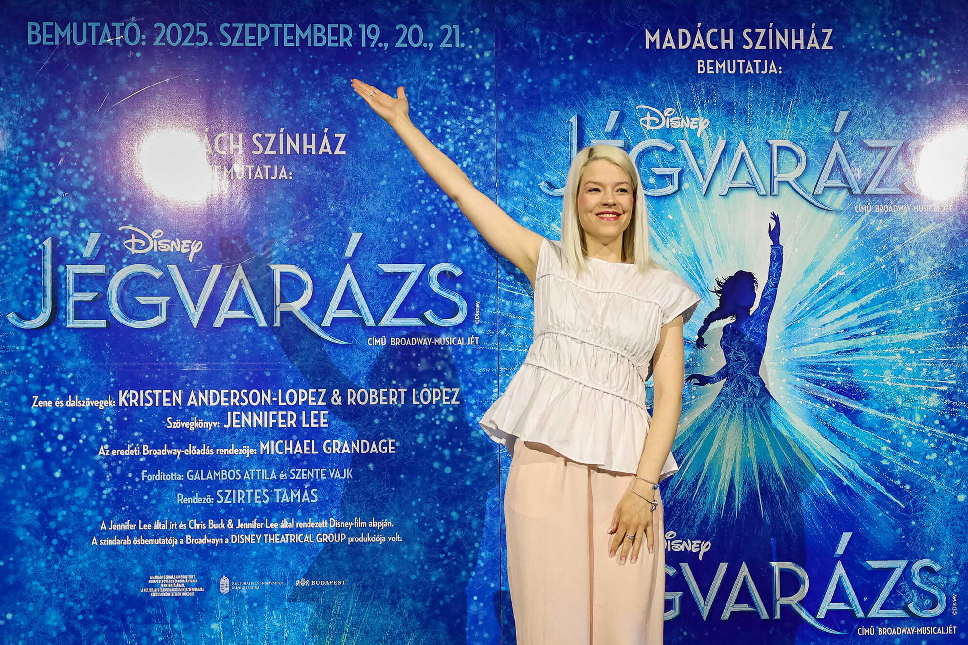 A varázslatos Jégkirálynő egyik megformálója, Muri Enikő musicalszínésznő