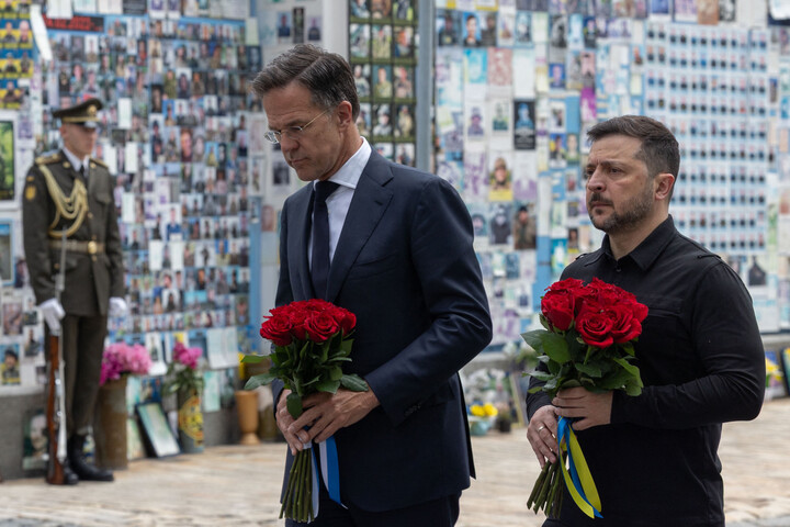 Fotó: AFP/Handout/Ukrainian Presidential Press Service A NATO-főtitkár megérkezett Kijevbe