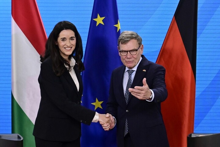 Fotó: AFP/John Macdougall Orbán Anita Berlinben tárgyalt a német-magyar kapcsolatokról