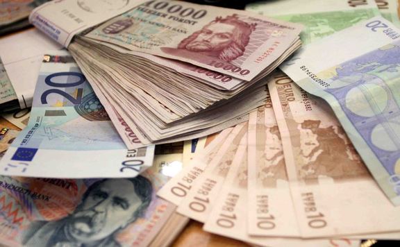 Forint Euró bankjegyek