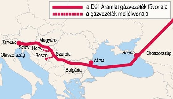 Déli Áramlat térképen