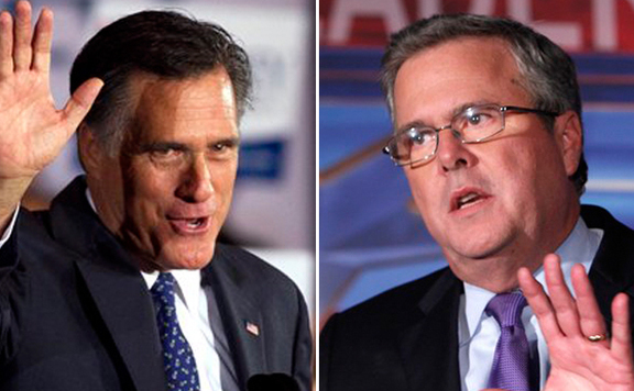 Mitt Romney Jeb Bush 576