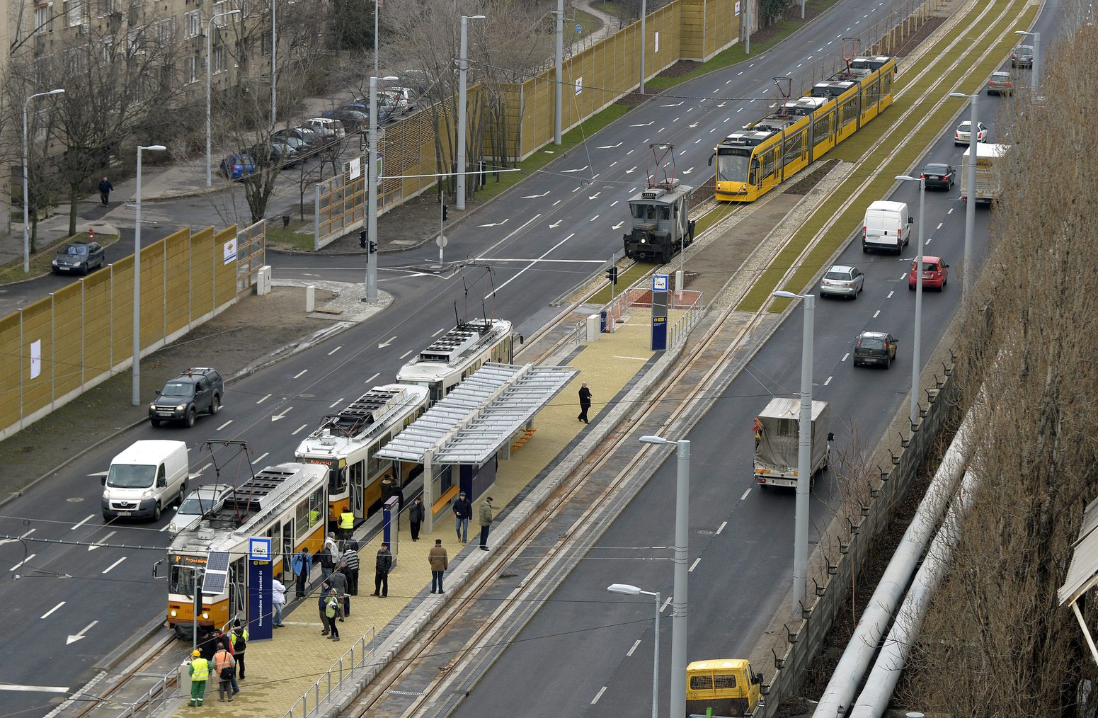 Villamos próbaút a Rákóczi hídon