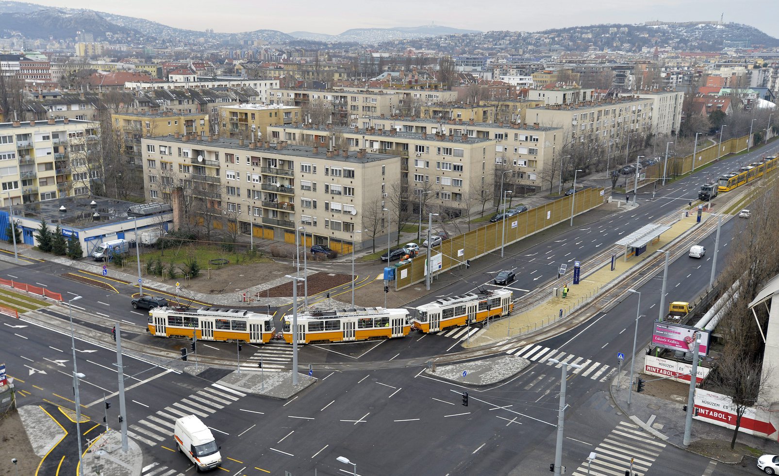 Villamos próbaút a Rákóczi hídon