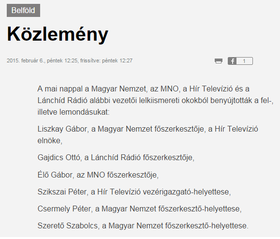 KÖZLEMÉNY