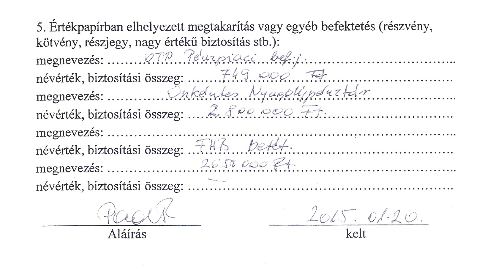 Pad vagyon